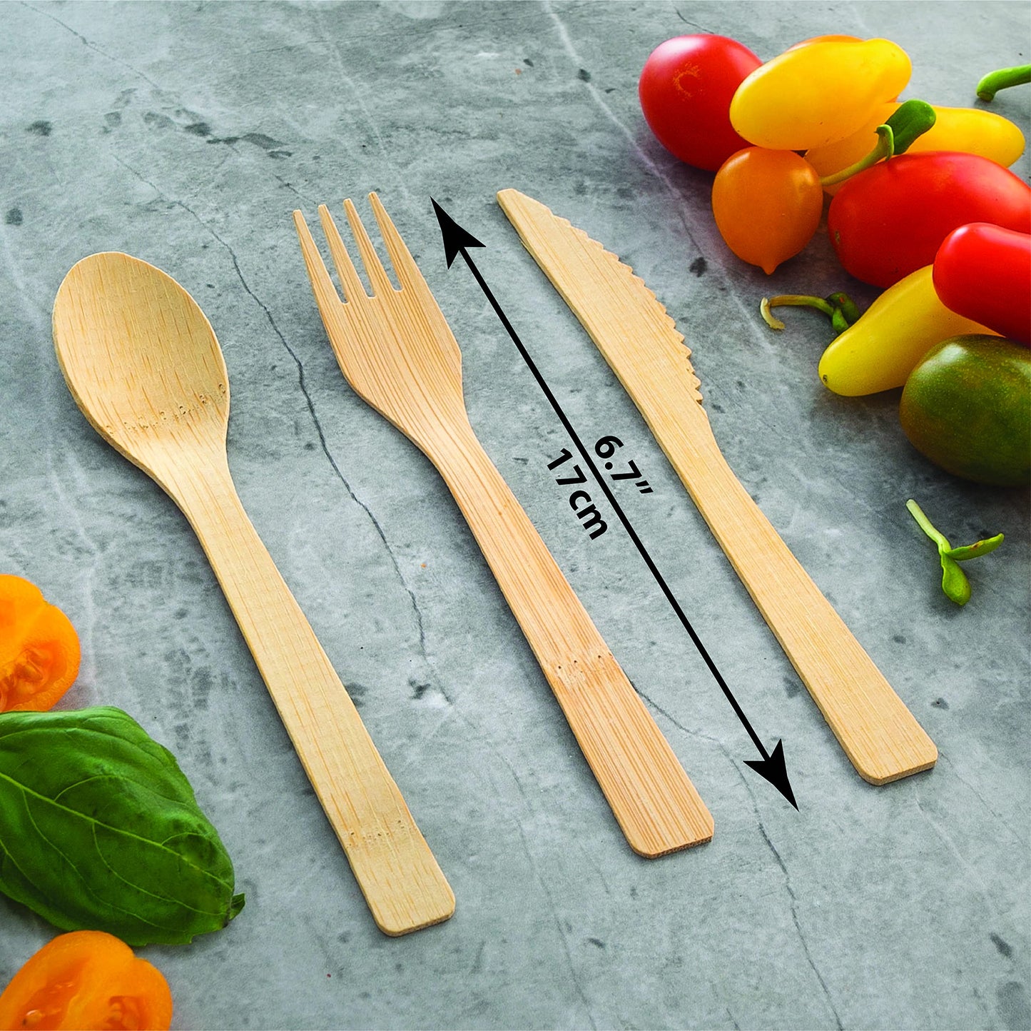 2ZEBRAZ Bamboo Forks - Pack of 300 | Durable, Natural & Disposable Utensils | Perfect for Parties, Picnics, and Daily Use